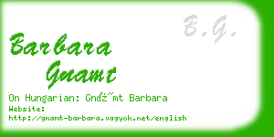 barbara gnamt business card